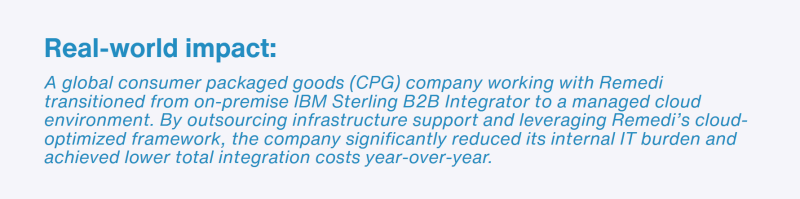 Company's transition to a cloud environment for cost reduction