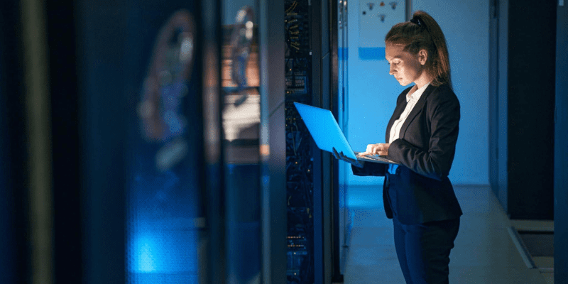 female worker adjusting EDY system