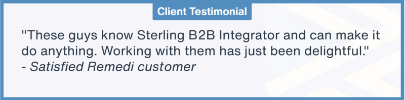 Satisfied Remedi customer testimonial on B2B