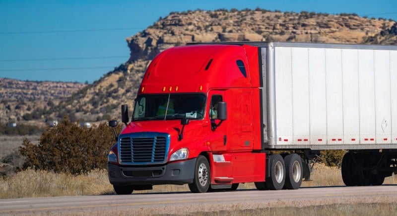 Truck on the road