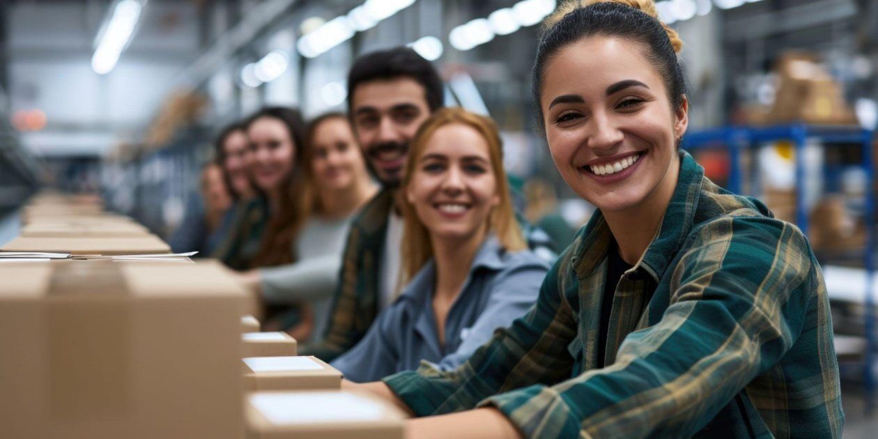 Diverse team packing boxes: tips on how to choose an EDI vendor