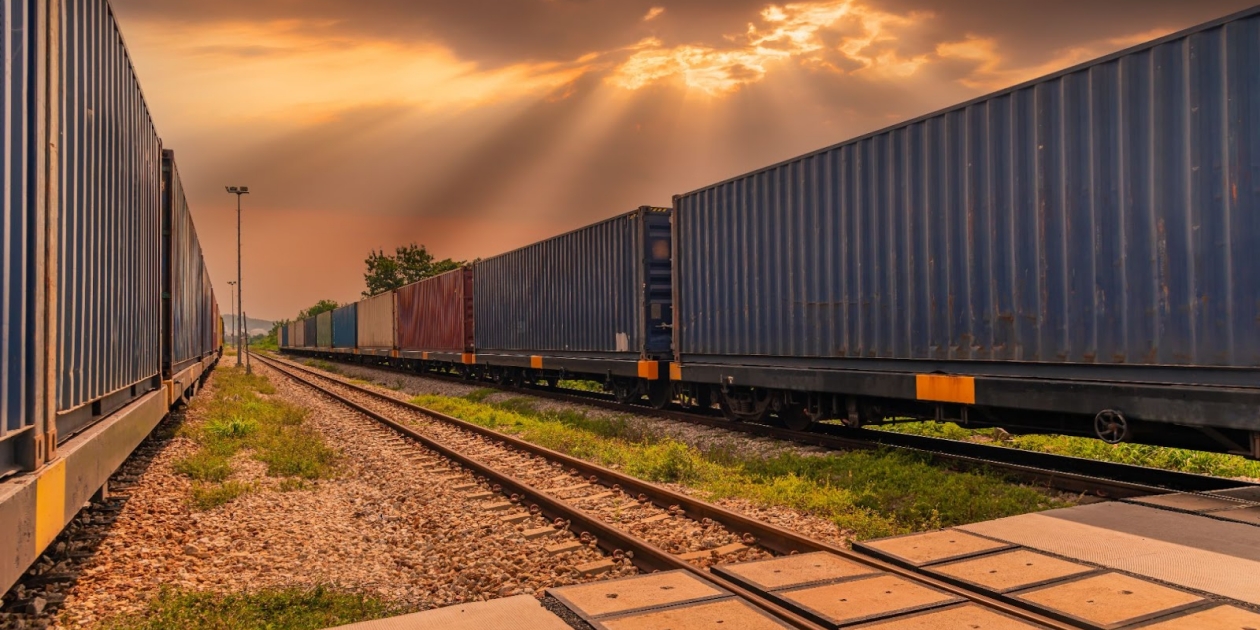 freight cars on tracks