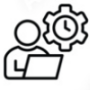 Working on a computer icon