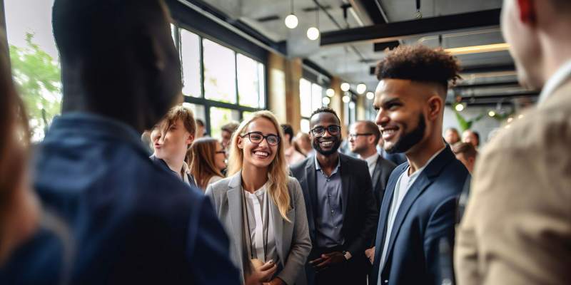 entertaining group discussion during a conference