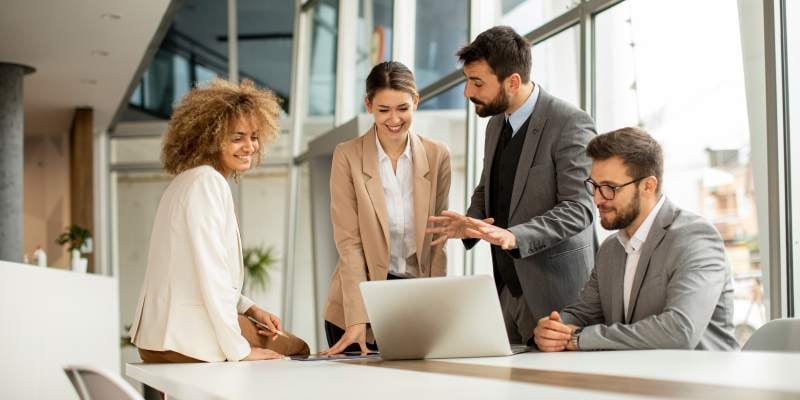 multiethnic business people working together in the office