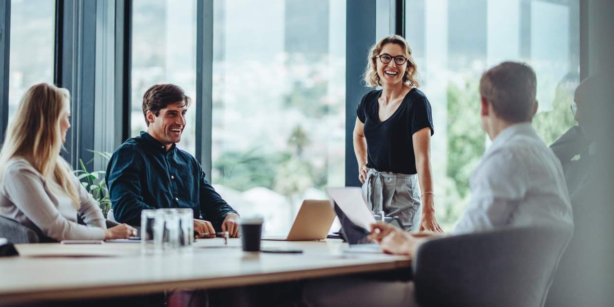 people in a business meeting