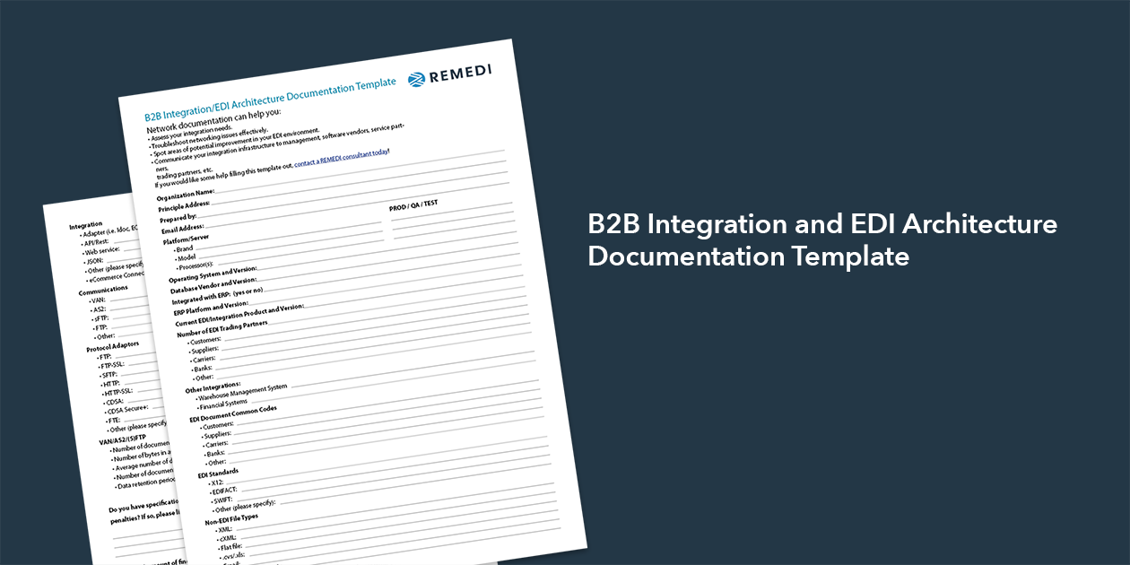 B2B Integration and EDI Architecture Documentation Template