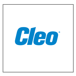 The Cleo logo enclosed in a border on a white background.